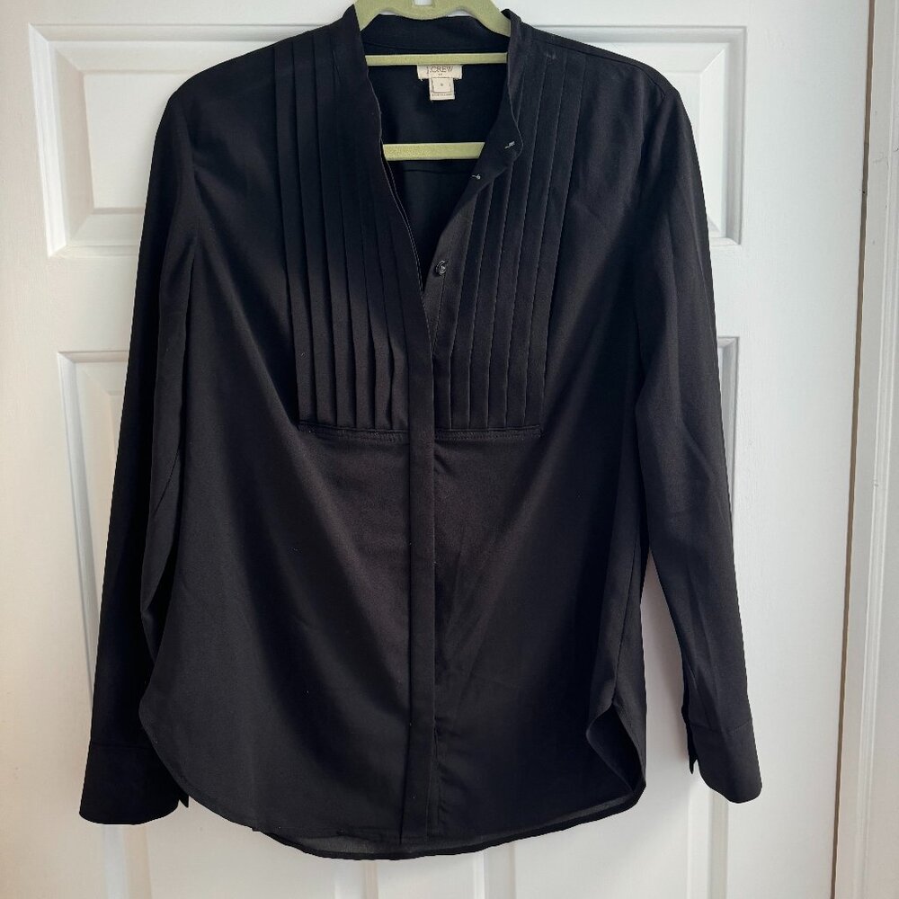 J.Crew Pintuck Long-Sleeve Blouse